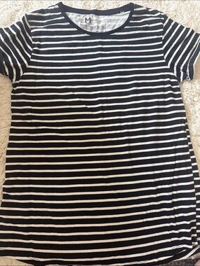 Striped Short Sleeve Tee - Black & White